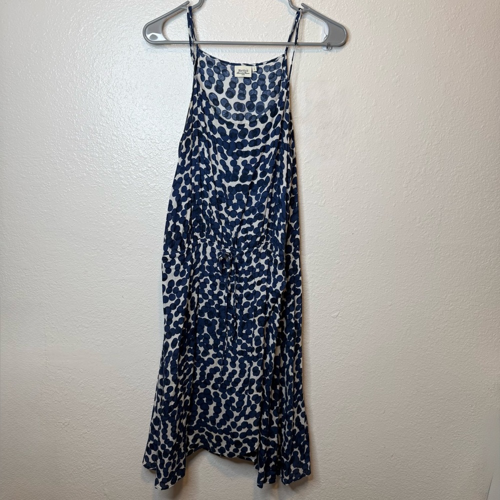 Hartford Alternative Classics Spaghetti Strap Blue Dotted Dress Size 3 US 8